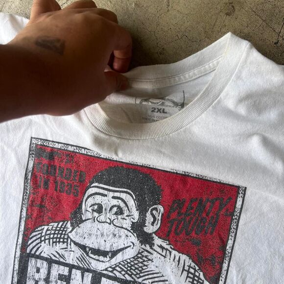 Ben Davis White Monkey tee Mens size XXL - Picture 3 of 3